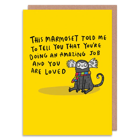 Amazing Job Marmoset Greeting Card