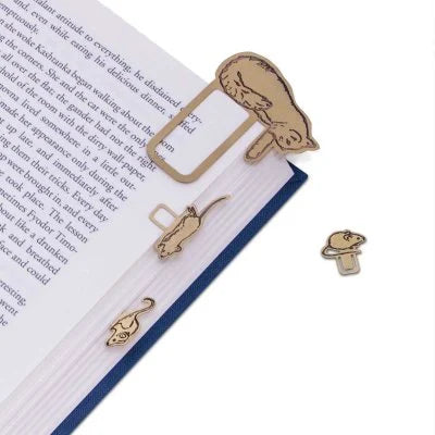 Cat and Mouse Metal Page Marker Bookmarks