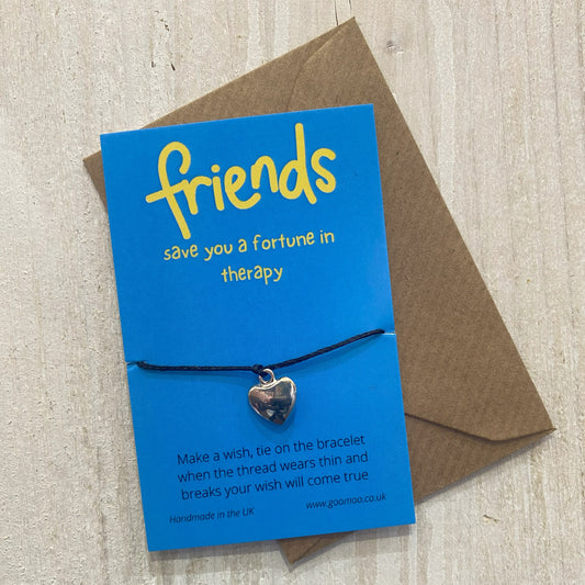 Friends Save You a Fortune In Therapy Wish Bracelet