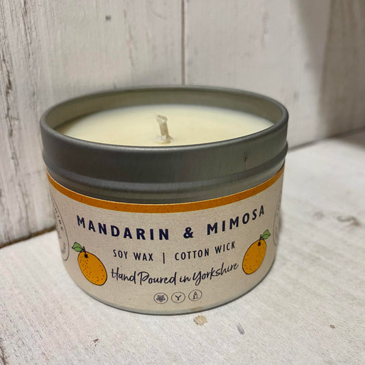 Mandarin And Mimosa Soy Candle Tin
