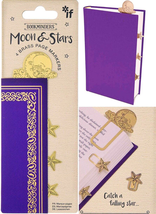 Moon and Stars Metal Page Marker Bookmarks