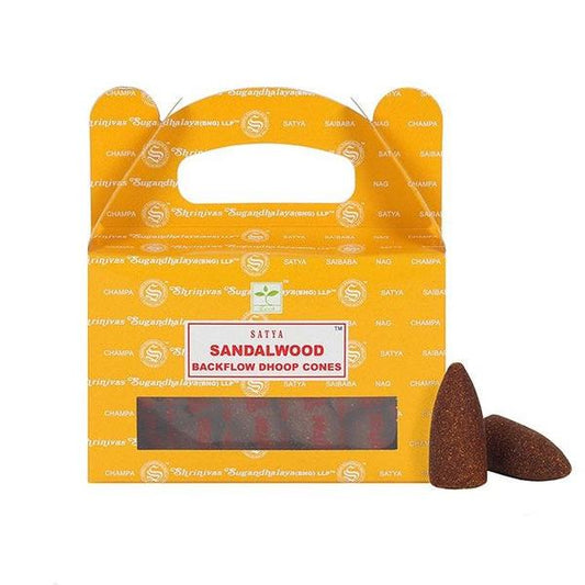 Sandalwood Satya Backflow Incense Cones