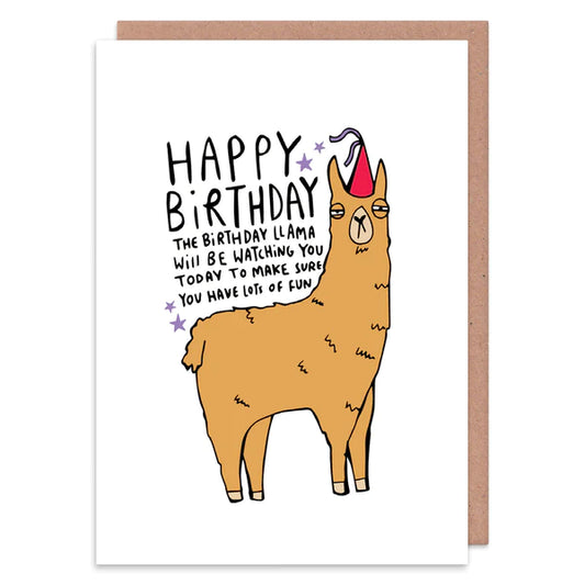 The Birthday Llama Birthday Card