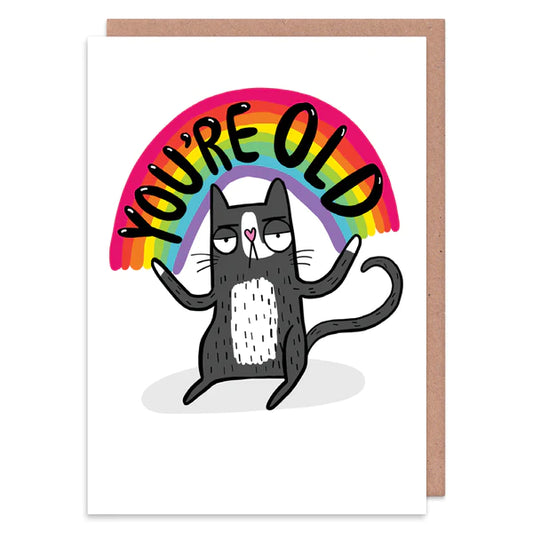 You're Old Cat Birthday Card