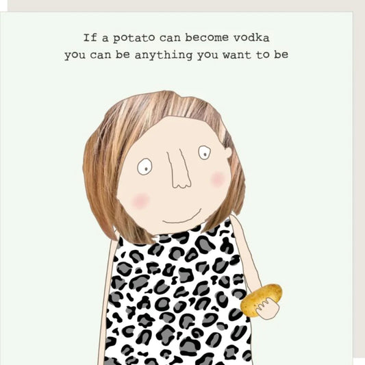 A Potato Can Be Vodka Birthday Card Funny Unusual Card