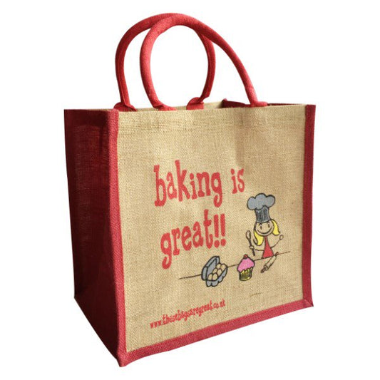 Baking Is Great Jute Eco Friendly Shopping Bag 