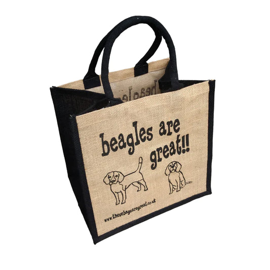 Beagles Are Great Jute Eco Friendly Shopping Bag 
