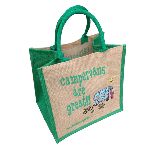 Campervans Are Great Ethical Jute Shopping Bag