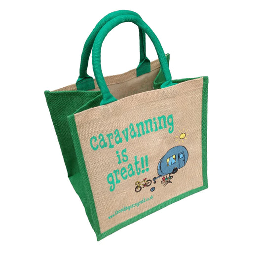 Caravanning Is Great Ethical Jute Shopping Bag