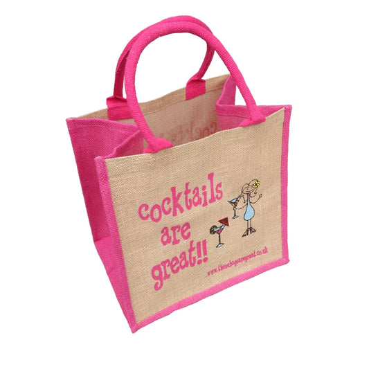 Cocktails Are Great Jute Eco Friendly Shopping Bag