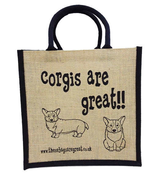 corgis are Great Ethical Jute Shopping Bag