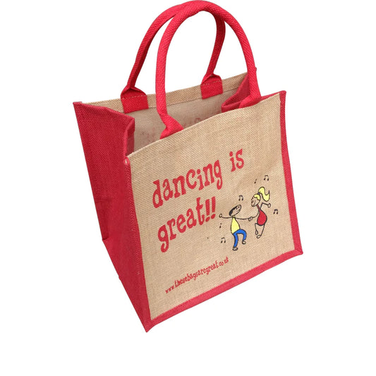 Dancing is Great Jute Eco Friendly Shopping Bag