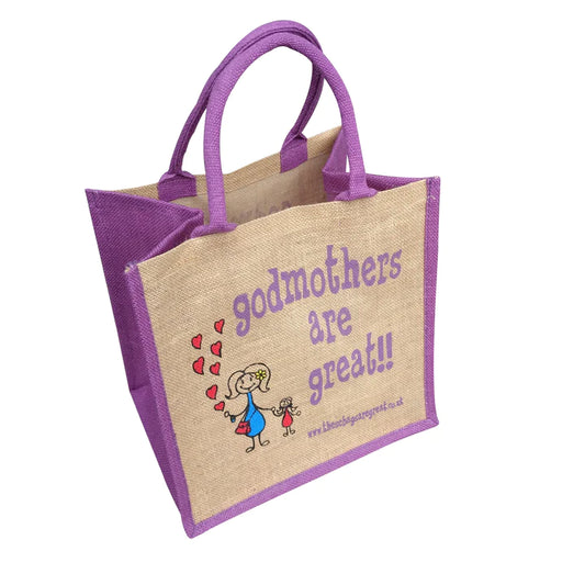 Godmothers are Great Jute Eco Friendly Shopping Bag