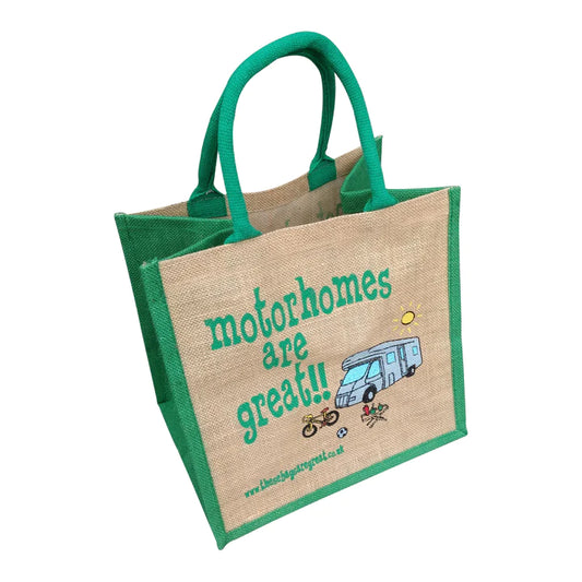 motorhomes are Great Jute Eco Friendly Shopping Bag