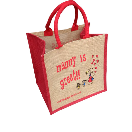 nanny is Great Jute Eco Friendly Shopping Bag