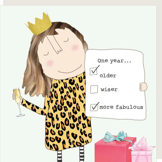 One Year More Fabulous Birthday Card