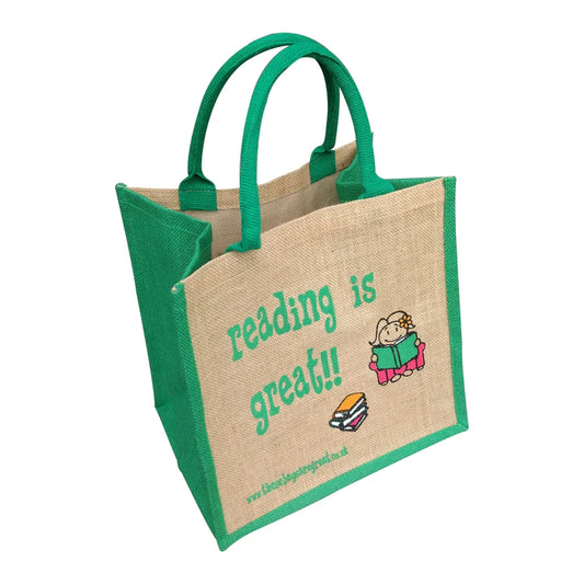 reading is Great Jute Eco Friendly Shopping Bag