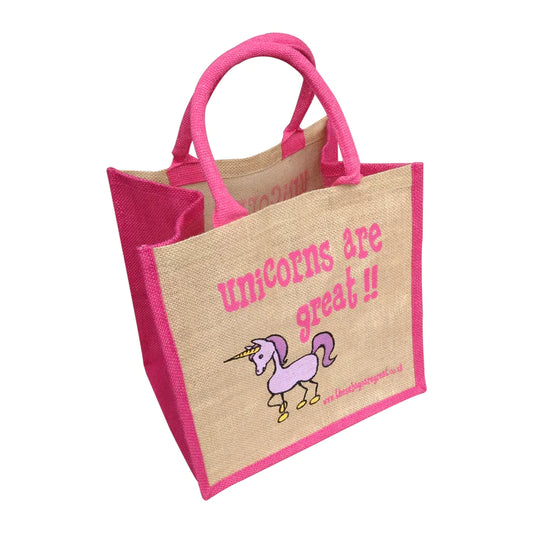 unicorns are Great Jute Eco Friendly Shopping Bag