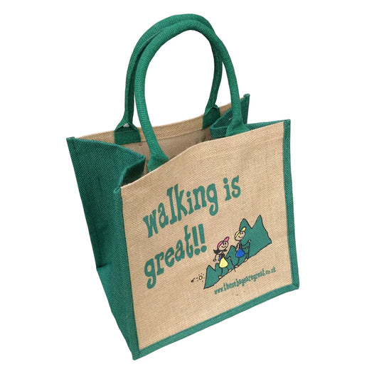 walking is Great Jute Eco Friendly Shopping Bag