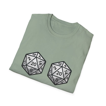 Yes, They're Natural D20 Funny Nerdy D&D T-shirt