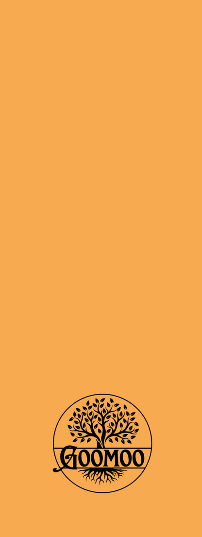 A bookmark with the words Dream What Others Are Afraid To Dream. This affirmation bookmark is primarily orange with an Asian inspired temple on a cliffside above trees and bushes.

This is the digital image of the back of the bookmark. 