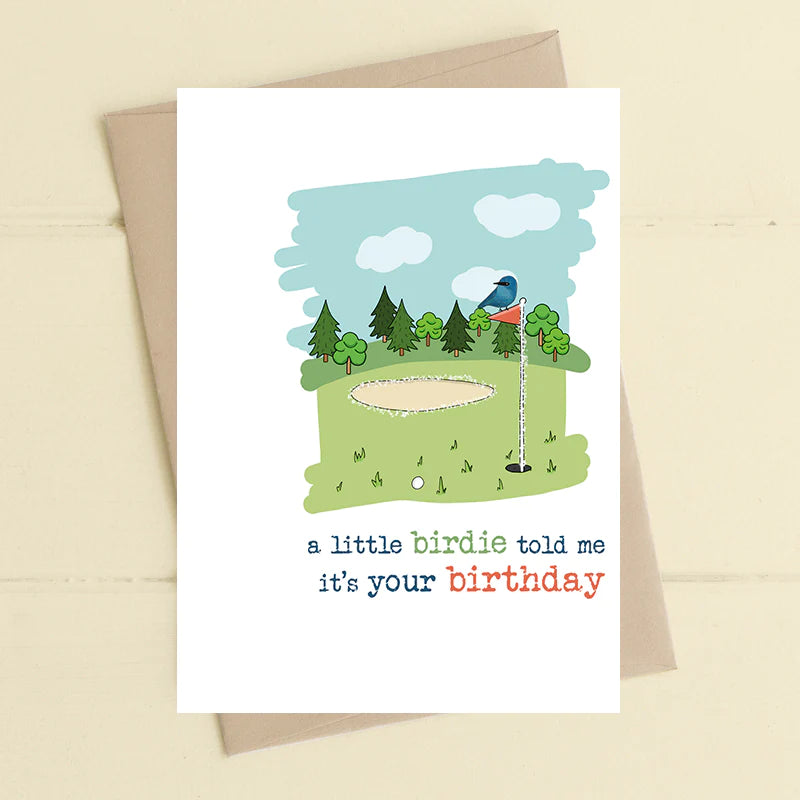 A Little Birdie Golf Birthday Card