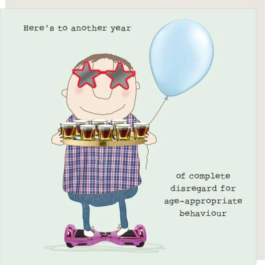 Age Appropriate Behaviour Birthday Card Funny Unusual 