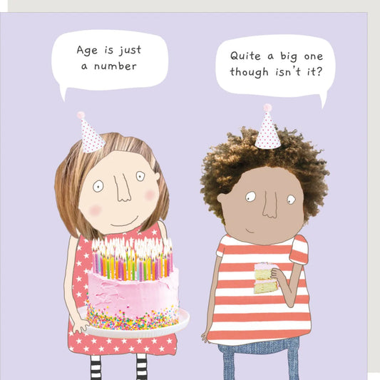 Age Is Just A Number Birthday Card Funny Unusual