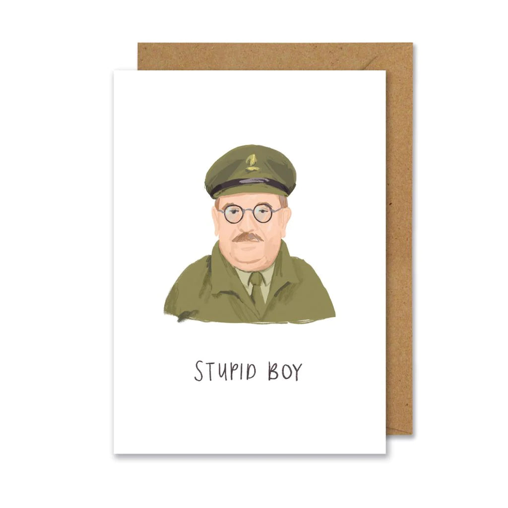 Captain Mainwaring Dad's Army Inspired Blank Art Card