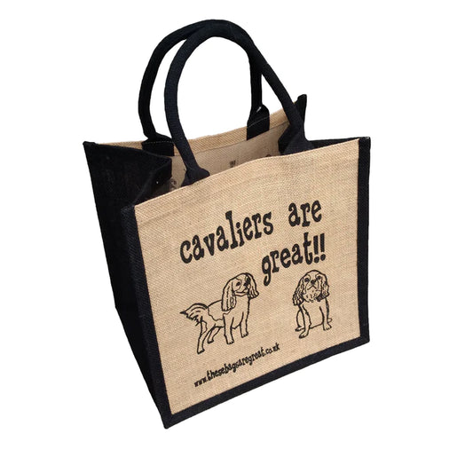 cavaliers are Great Ethical Jute Shopping Bag