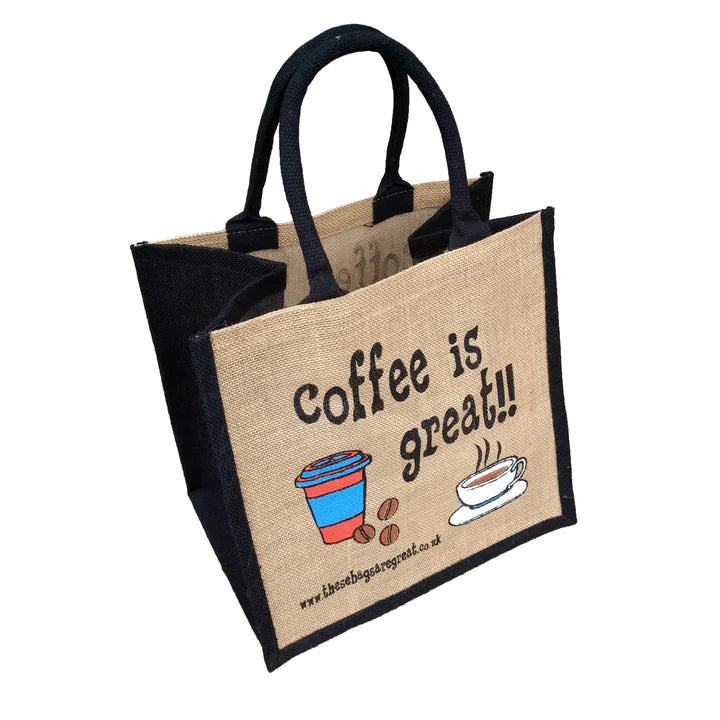 coffee is Great Jute Eco Friendly Shopping Bag