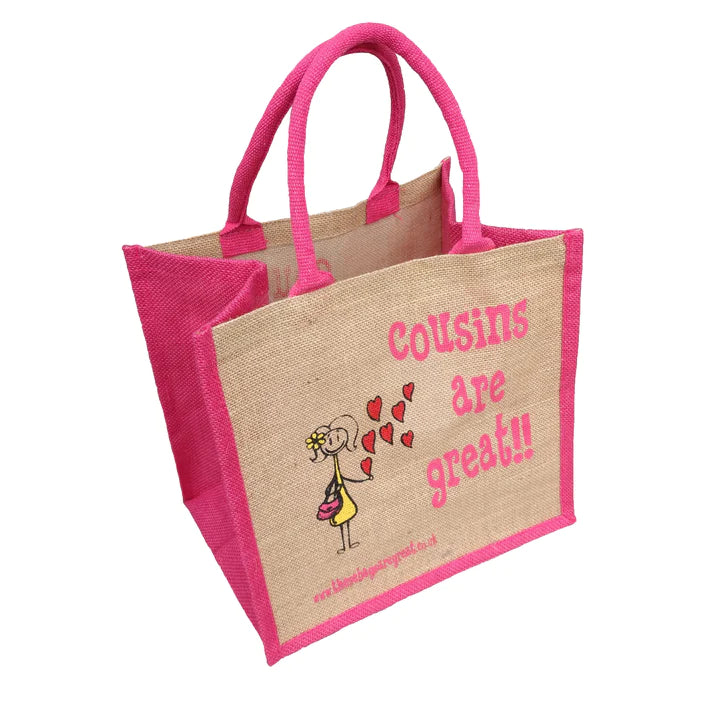 Cousins Are Great Jute Eco Friendly Shopping Bag