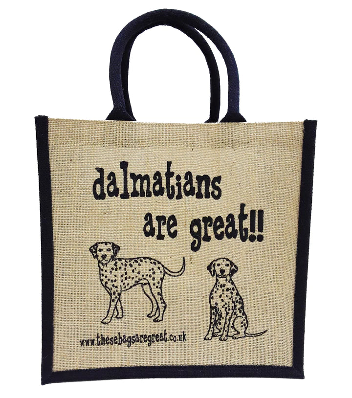 Dalmatians are Great Ethical Jute Shopping Bag