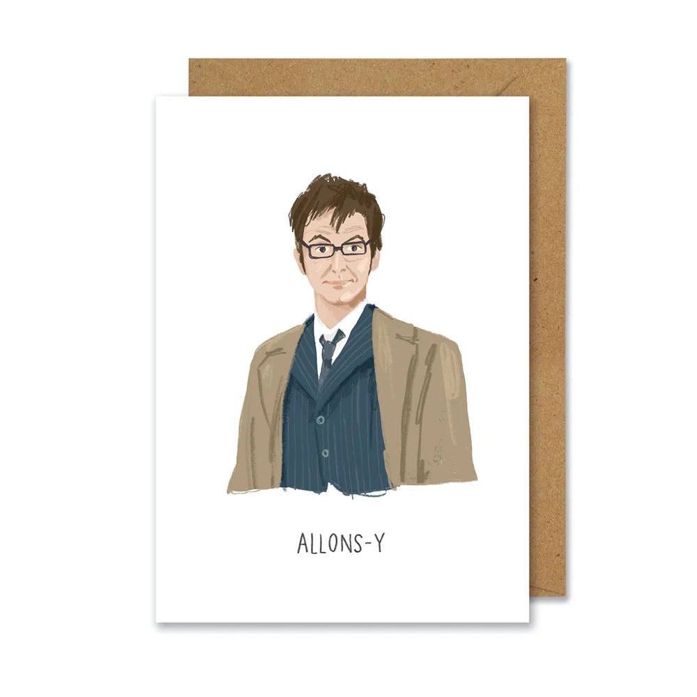 David Tennant Doctor Who Inspired Blank Art Card