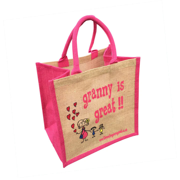 granny is Great Jute Eco Friendly Shopping Bag