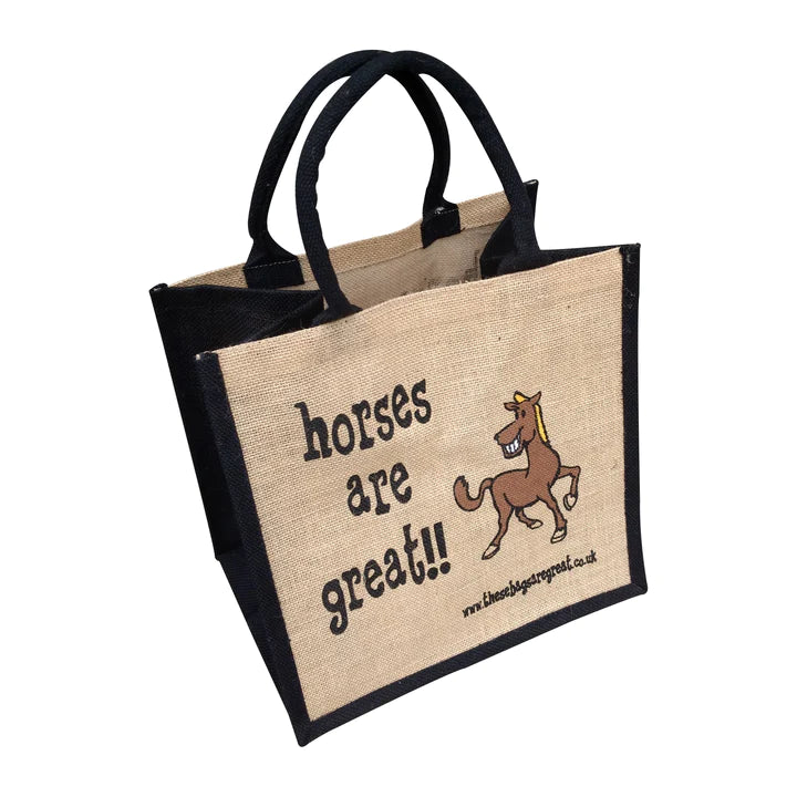 Horses are Great Jute Eco Friendly Shopping Bag