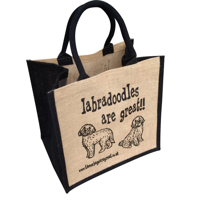 labradoodles are Great Ethical Jute Shopping Bag