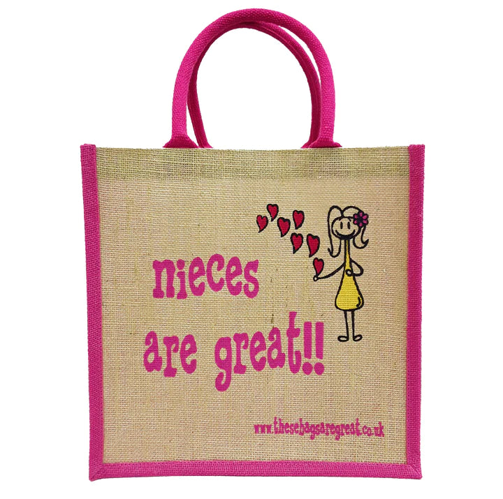 nieces are Great Jute Eco Friendly Shopping Bag