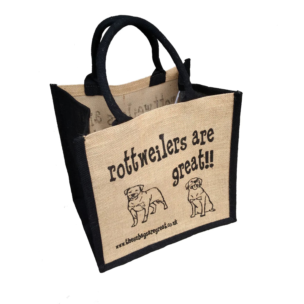 Rottweilers are rottweilers are great jute bag