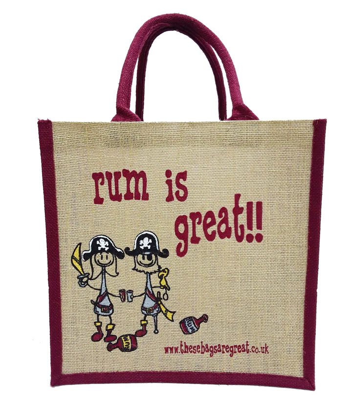 rum is Great Jute Eco Friendly Shopping Bag
