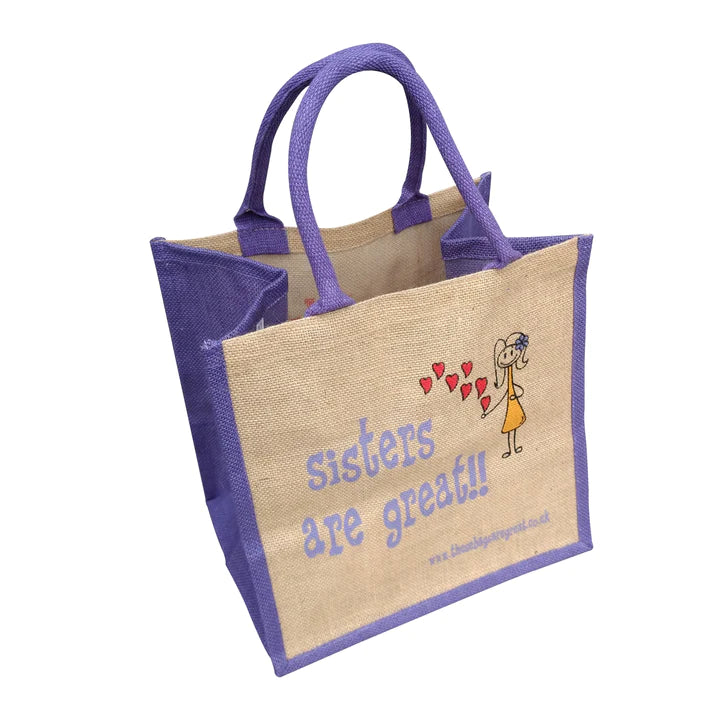 Sisters are Great Jute Eco Friendly Shopping Bag