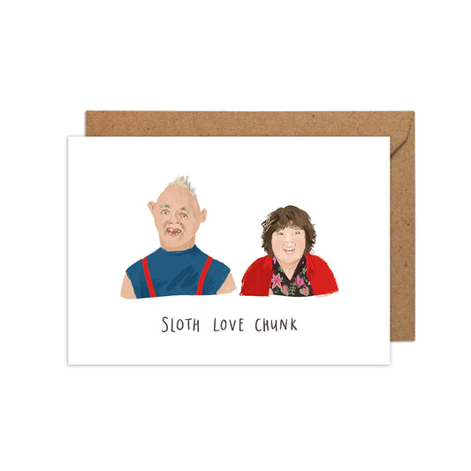 Sloth and Chunk The Goonies Inspired Blank Art Card