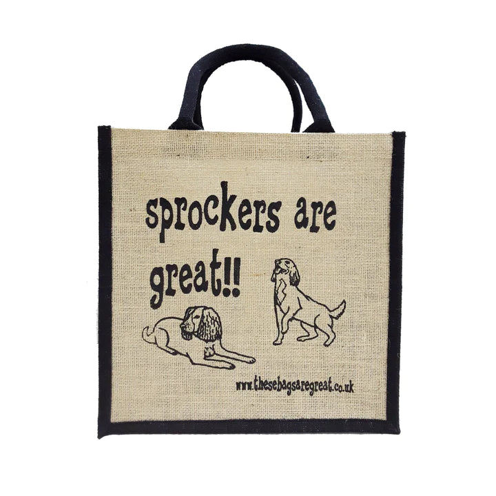 Sprockers are Great Jute Shopping bag