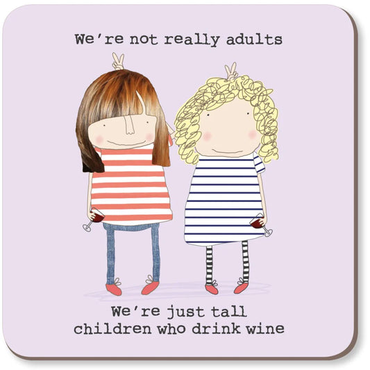 Tall Children Who Drink Wine Funny Coaster