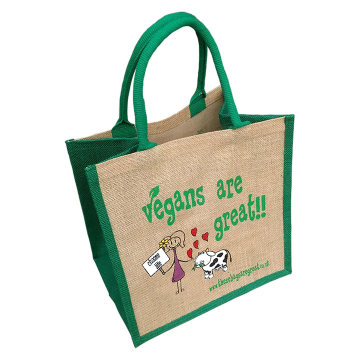 vegans are Great Jute Eco Friendly Shopping Bag