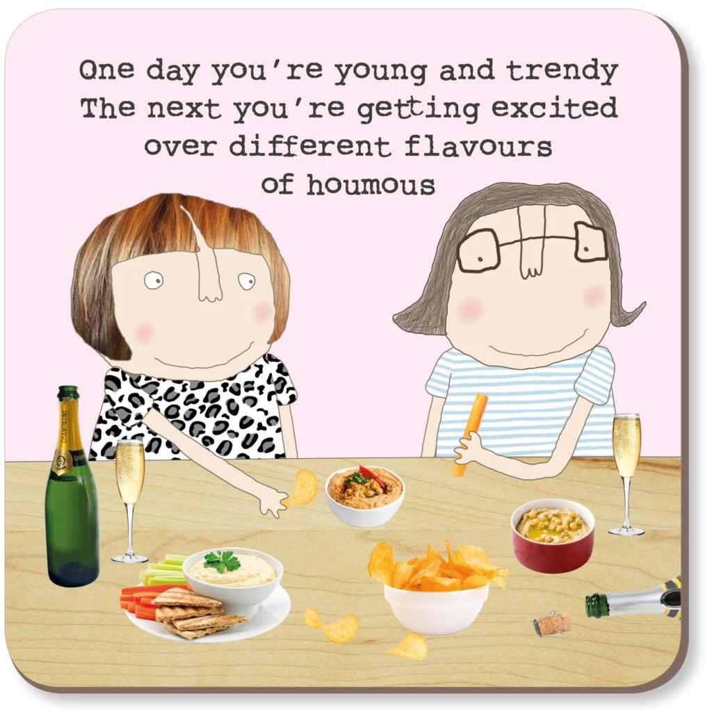 Young And Trendy Houmous Funny Coaster